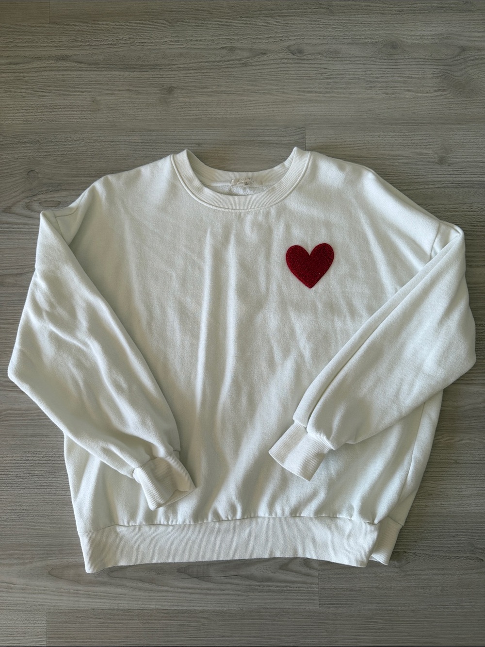Z-Supply Heart Appliqué Crewneck Sweater